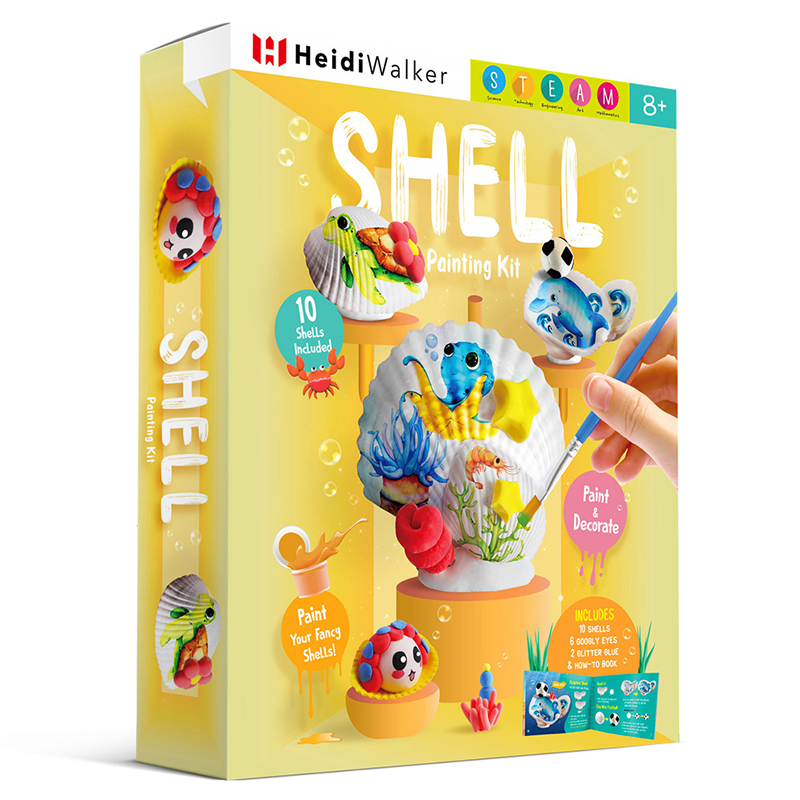 Custom DIY Creative Art Craft Activities Toys Kids Seashell Painting Kit