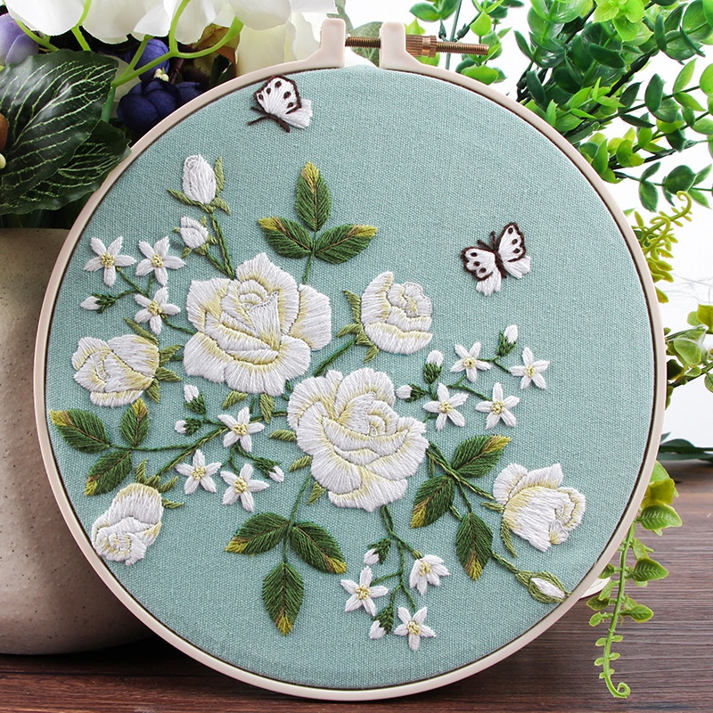 Creative Embroidery DIY Handmade Self-embroidered Gift Tea Coaster Embroidery Kit