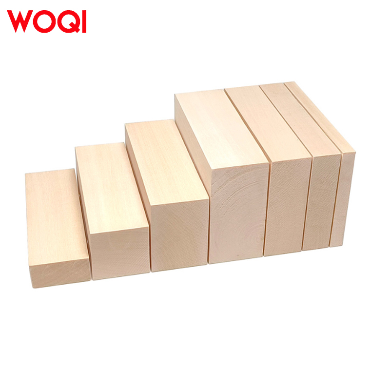 WOQI DIY Christmas Building Kit Unfinished Whittling Small Pine Wood Carving Blocks Wood Crafts and Wooden Boxes Wall Signs