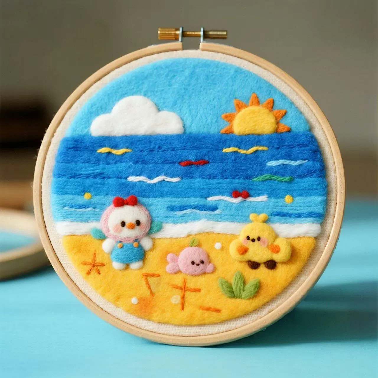 20*20 Creative DIY Wool Needle Felt Painting Embroidery Kit