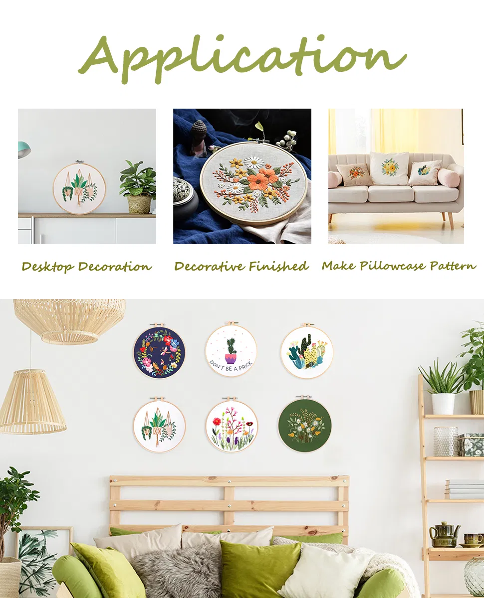 DIY Embroidery Kit Fox Beginners Sewing Embroidered Crafts Handmade Cross Stitch Kits Needlework Cartoon Animal Cross Stitch Kits with Hoop
