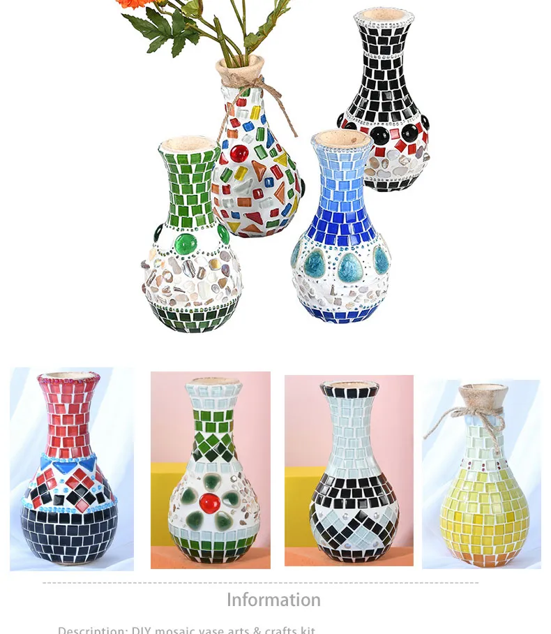 DIY Mosaic Vase Craft Kit Item 4