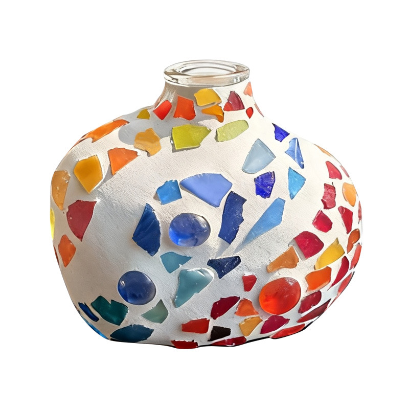 DIY Glass Mosaic Flower Vase Kit for Adults and Kids Fantasy &amp; Sci-Fi Theme Handmade Arts &amp; Crafts Mosaic Tiles Making Supplies