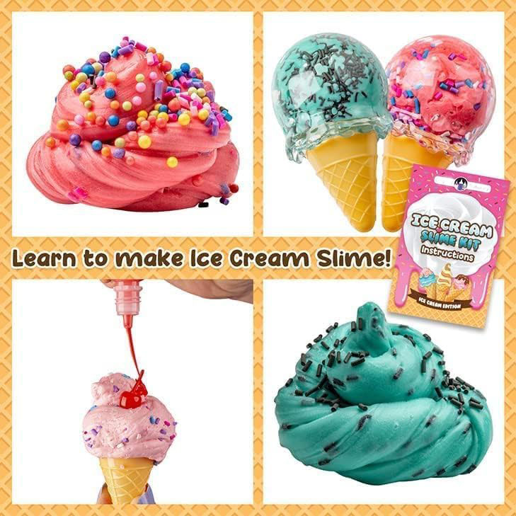 DIY Ice Cream Slime Kit for Girls and Boys Amazing Ice Cream Slime Making Kit Fun Easter Present