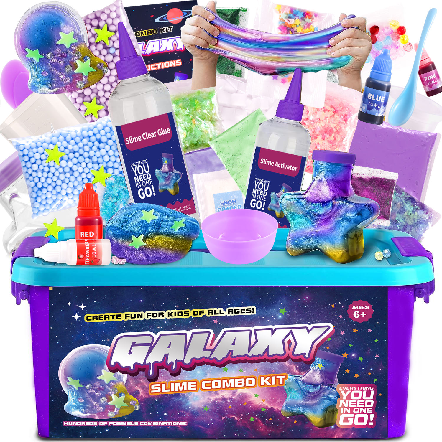 New Arrival Educational DIY Playdough Slime Making Kit Ultimate Metallic Slime Kit with 12 Colors Plasticine Clay for Boys Girls