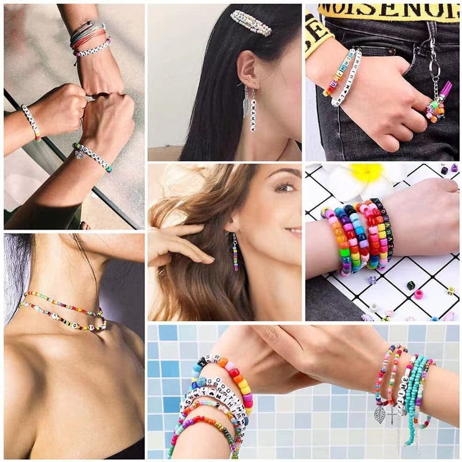 DIY 3 Layers Jewelry Box Beads Kit Necklace/ Bracelet/Earrings Findings Key Rings Pendant Jewelry Making Kit