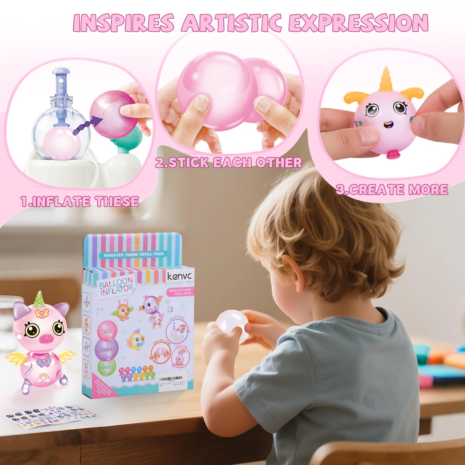 DIY Balloon Animal Kit Toys Make Your Own Magic Balloon Arts and Crafts Activity Set for Kids Creative Birthday Gifts Ages 3+