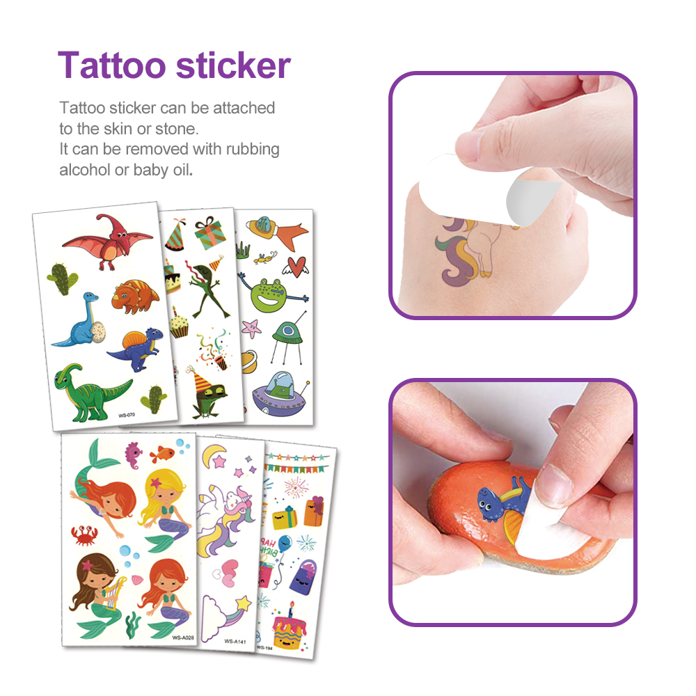 DIY Rock Painting Kit Drawing Toys Set for Kids Natural Glow Stones Acrylic Paints Plastic Display Stand | Unisex Creative Set