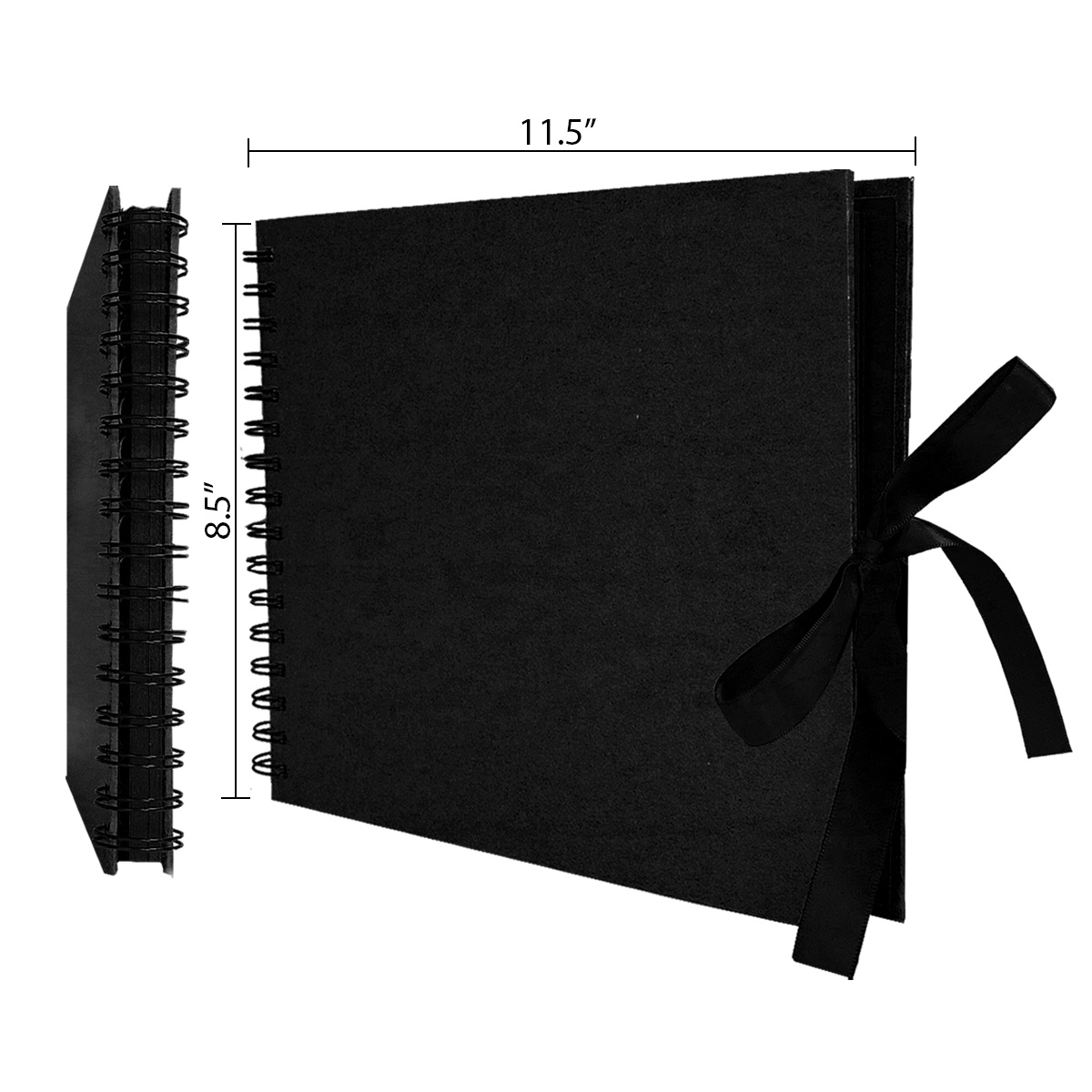 Blank Black/Craft Scrapbook Album Kit, Customized DIY Photo Albums with Corners and 2pc Metallic Pens for Guest, Gifts