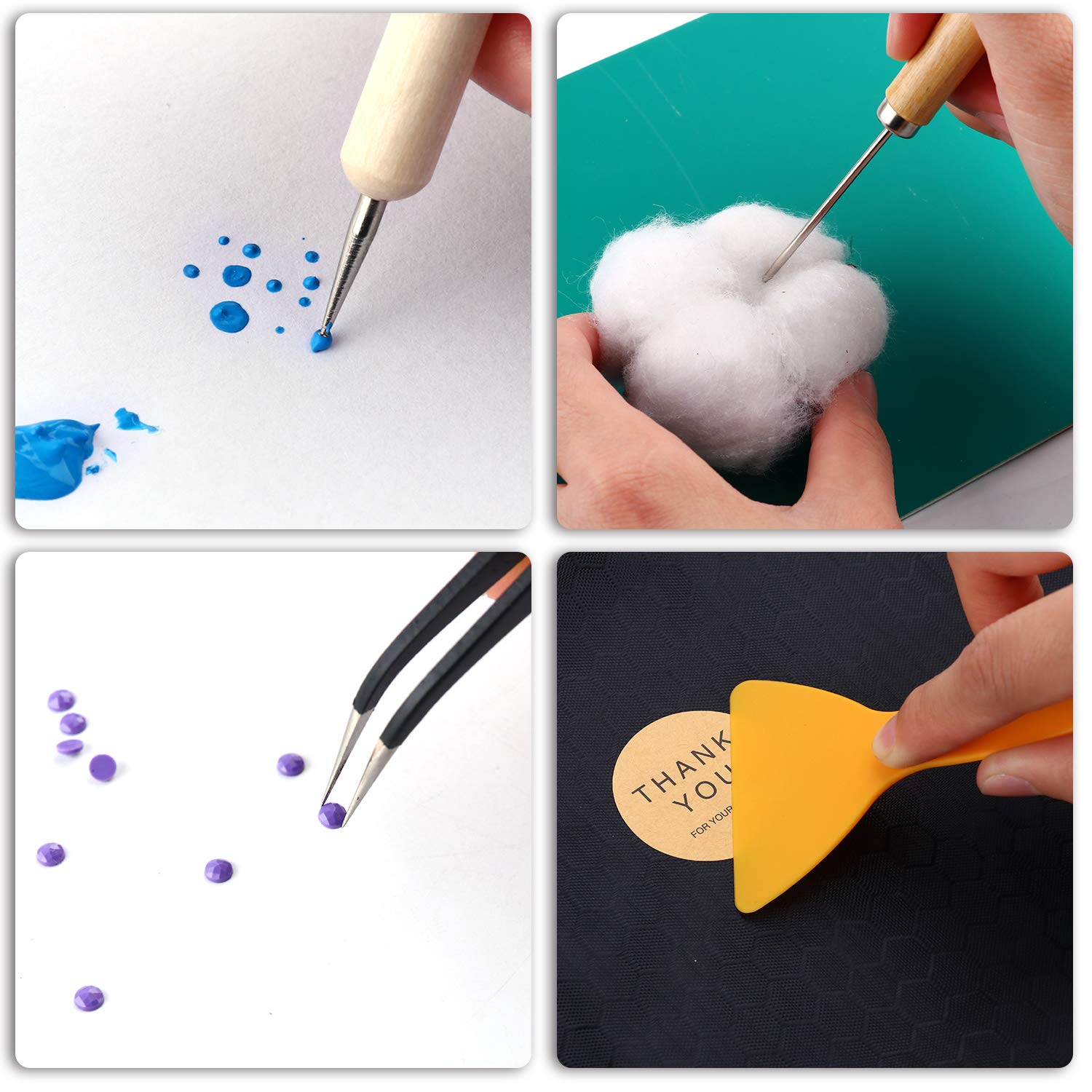 Manual Plastic Vinyl Weeding Tool Kit for Silhouettes DIY Art Cutting Engraving Scrapbooking-Black HCHWENH JZ-27 Custom Logo