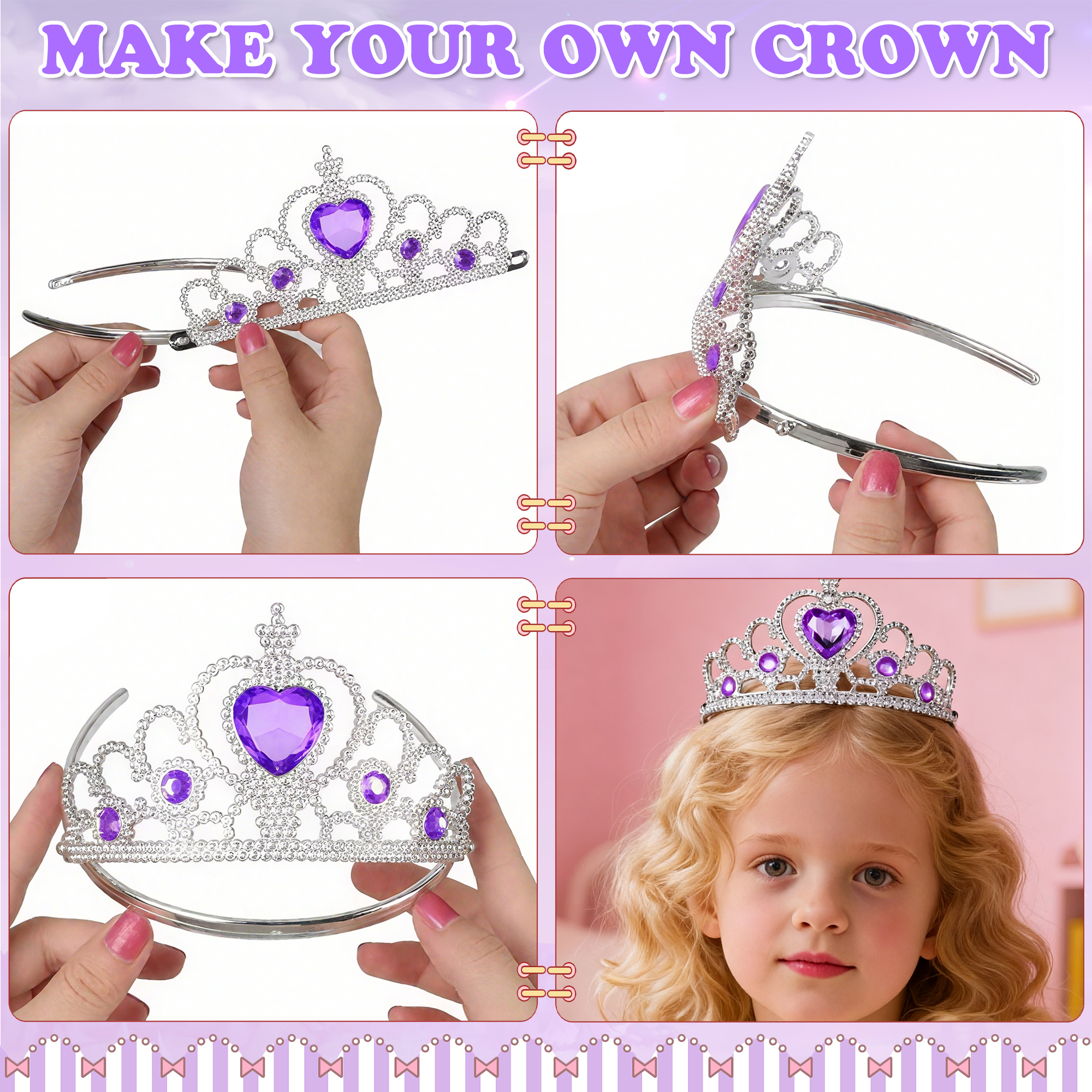 Princess Fairy Wand Kit DIY Craft Kit for Girls Birthday Party Supplies 18PCS Wooden Fairy Wands Gift for Children