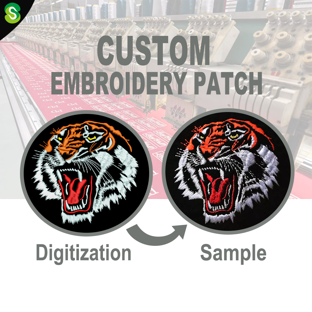 Customize Your Own Design Embroidered Patch Embroidery Badge Sew On Iron On Custom Embroidery Patch For Apparel Cap