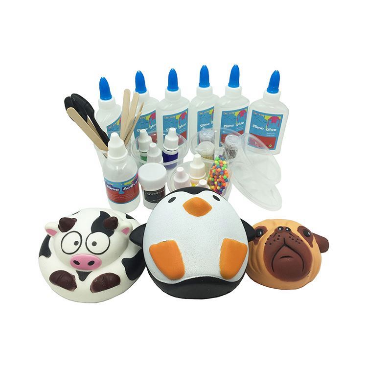 DIY Slime Making Kit Creative Educational Toys Kids Lab Glue Activator Set Squishy Toys Clay Plastic Anti-Stress Anxiety Relief