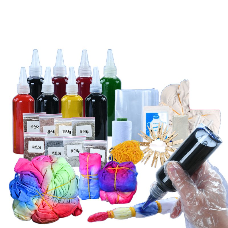 DIY Tie Dye Kit Tools Kits Crafts Kit for Children Tie-Dye Paint Kit