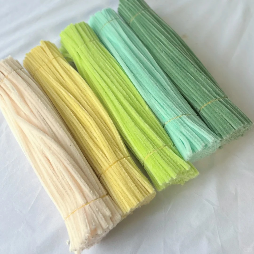 100pcs Multi-Color Chenille Stems Craft Supplies White Soft Pink Pipe Cleaners Roll Educational Toys Chenille Craft Kits