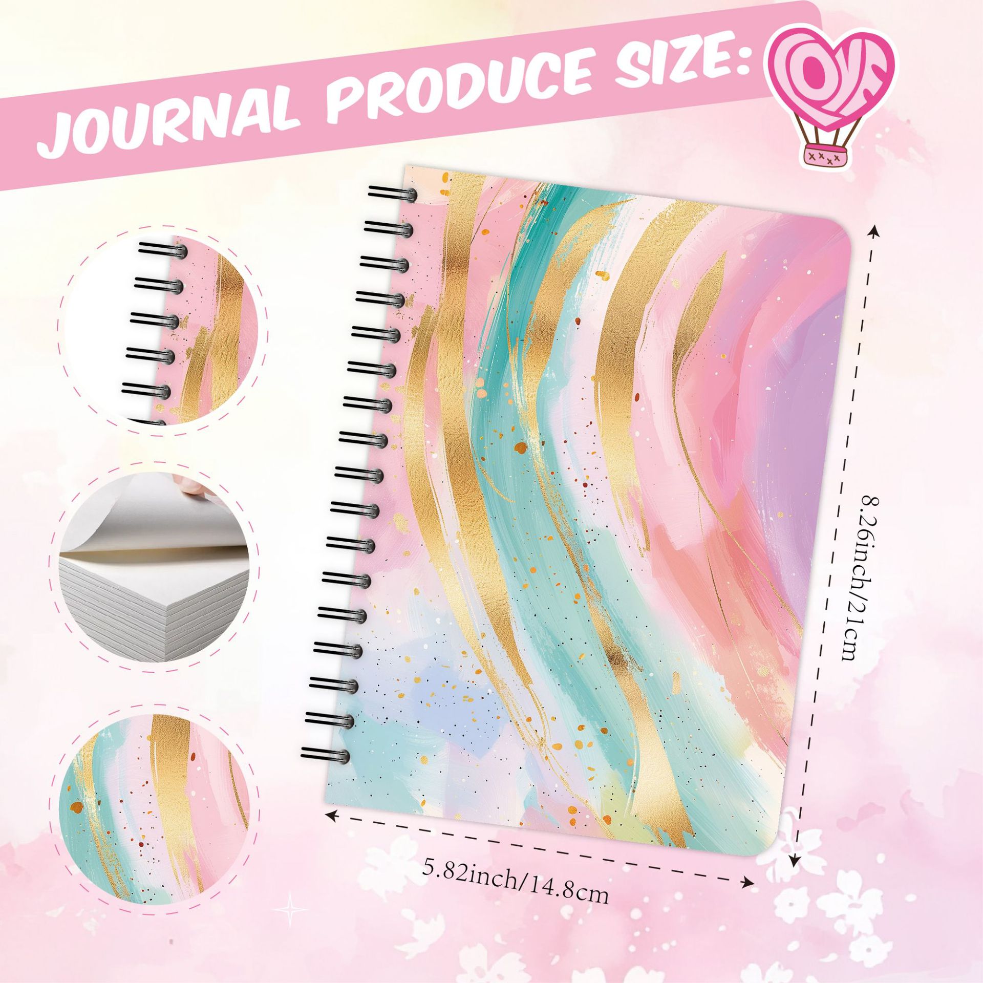 Custom DIY Creative Journal Kit Girl Teen Scrapbook Paper Pen Set Children Diary Everyday Record Funny Create Writing Book