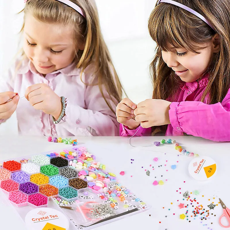 Different Styles Beads 480PCS 10mm Polymer Clay Beads Kit for Jewelry Making Bracelets