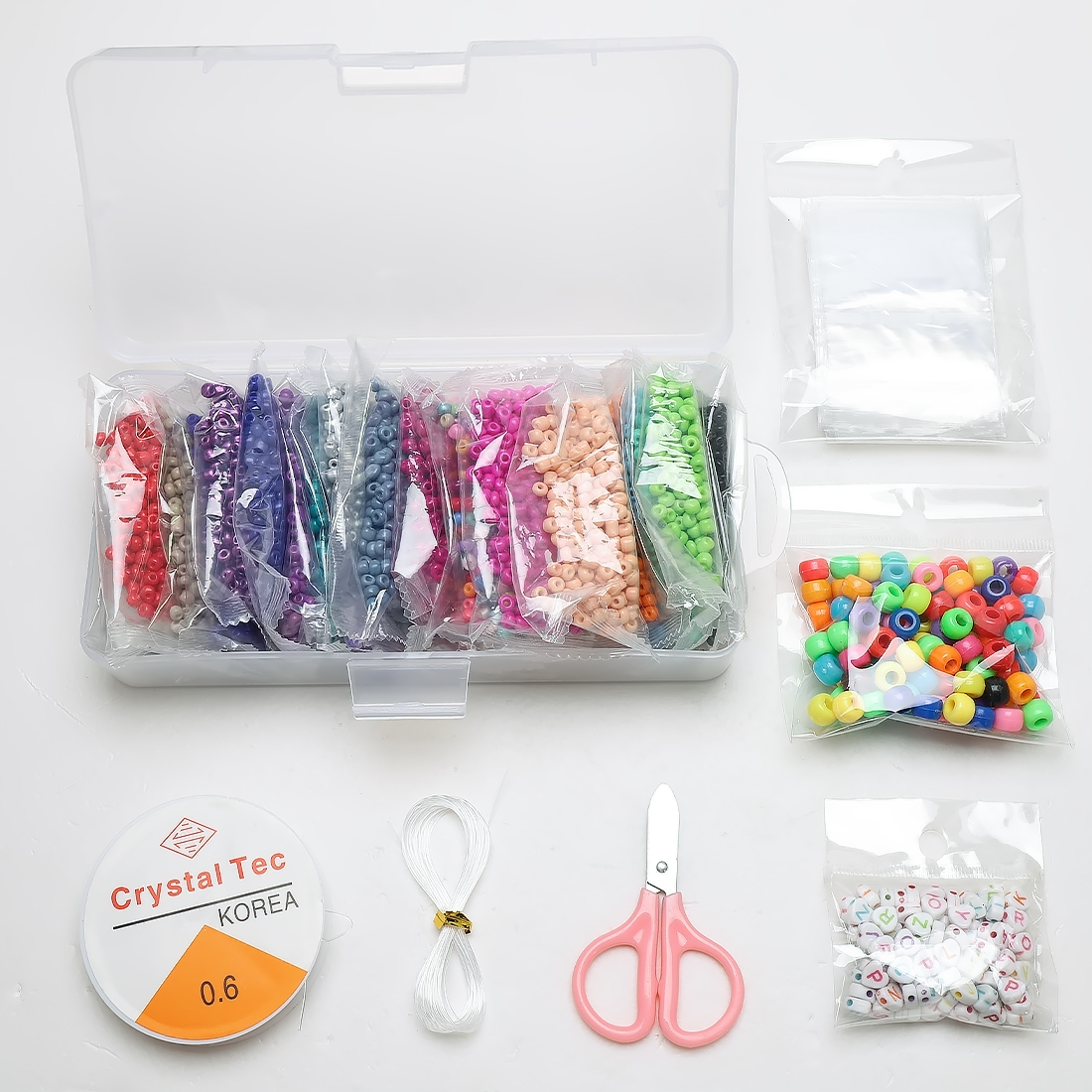 2mm Matte Glass Beads Kit 2800Pcs Small Round Beads for Jewelry Making DIY Needlework Handmade Bracelets Necklace Crafts