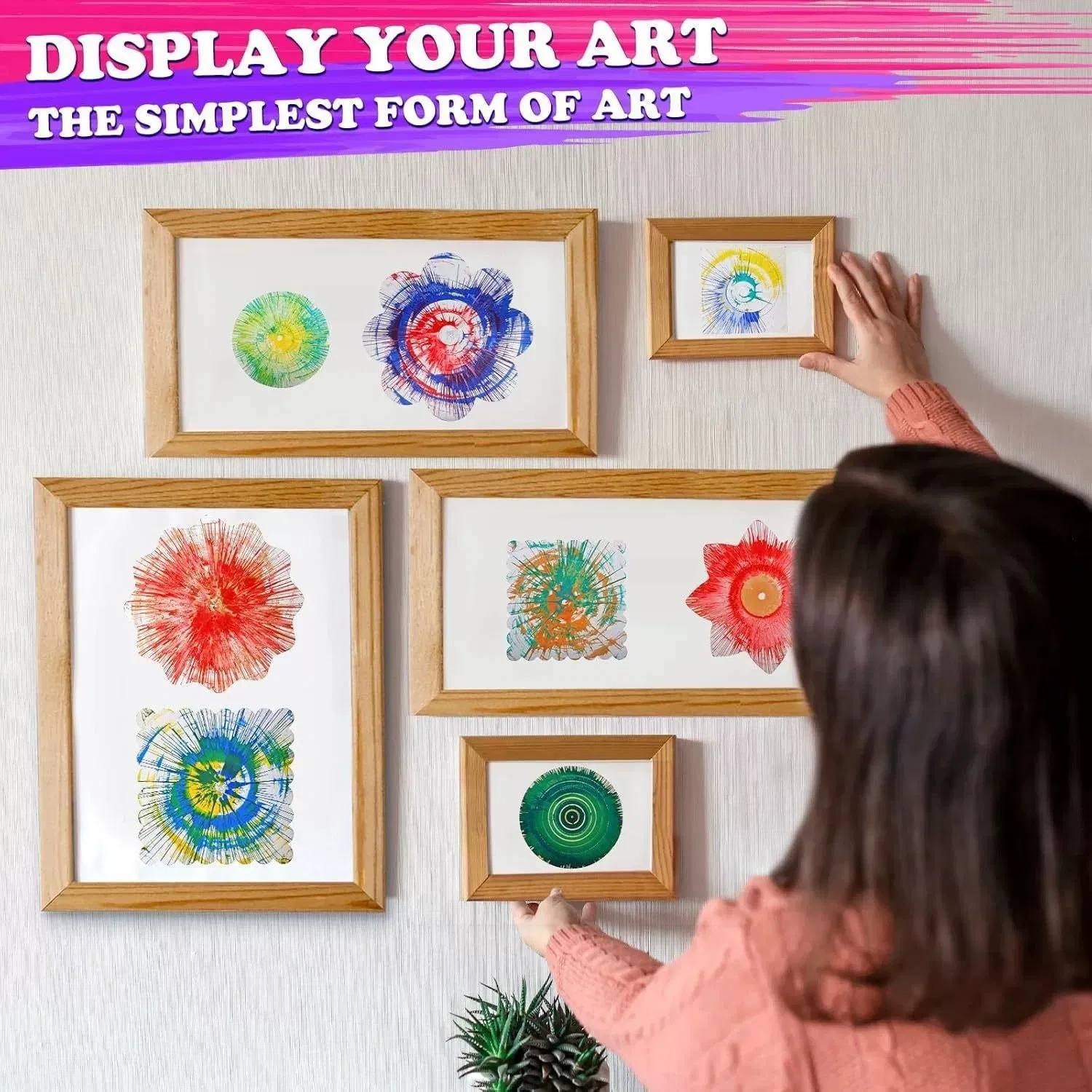 Kids Spin Art Machine Set DIY Painting Craft Kit Educational Art Toy
