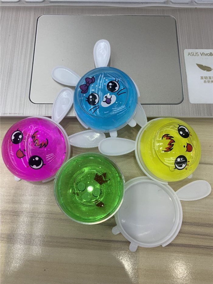 Lovely Cute Big Bunny Bottle DIY Slime Crystal Mud Kits Transparent Slime Clay Mucus Children Bubble Mud