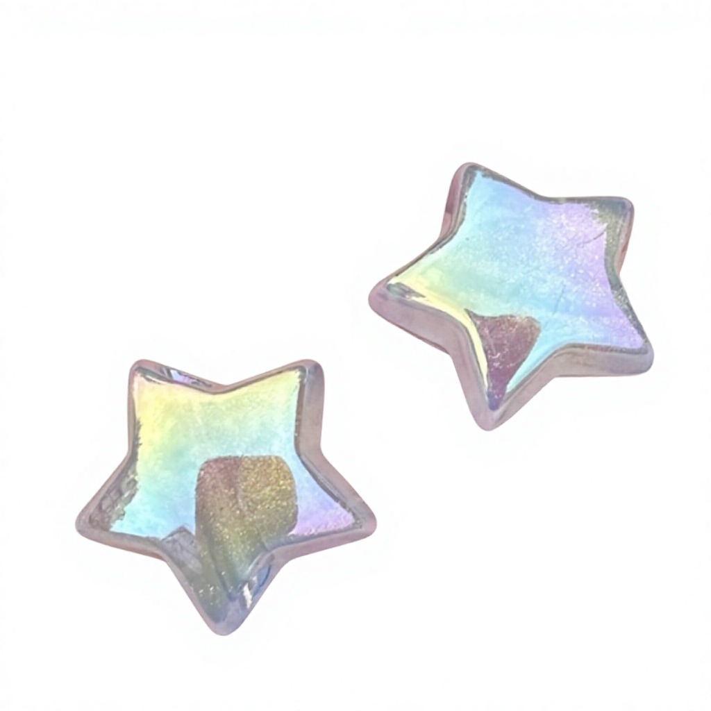 Glowing Luminous Rainbow Star Resin Charms Kawaii DIY Craft Kit Bead for Beaded Pen Making Scrapbooking &amp; DIY Hair Accessories