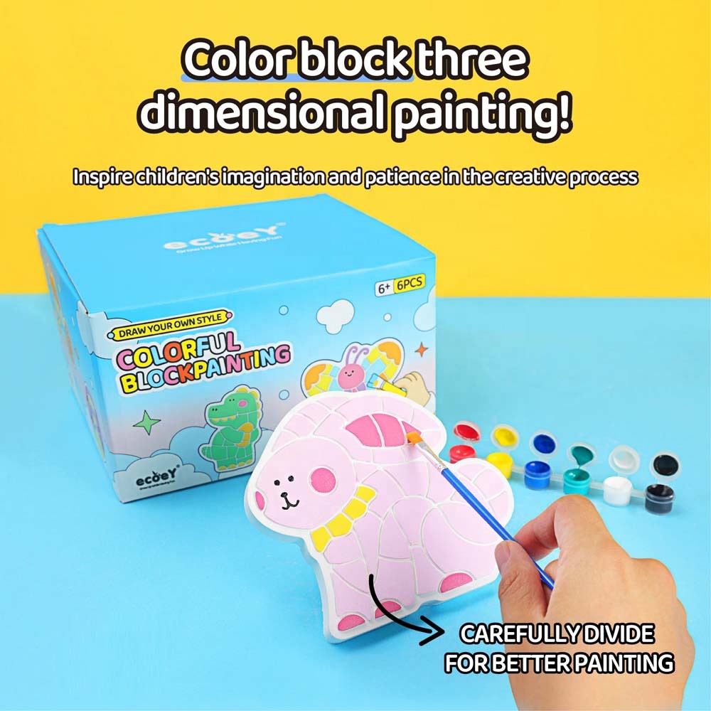 Paint Your Own Stone Clay Toy Kids Arts and Crafts Plaster Painting Coloring Kit Decorate Animal Creative Activity DIY Paint Toy