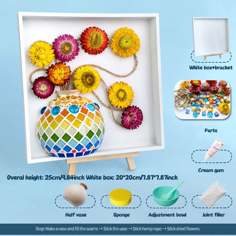 Cream Glue Mosaic Frame Craft Kit detail 8