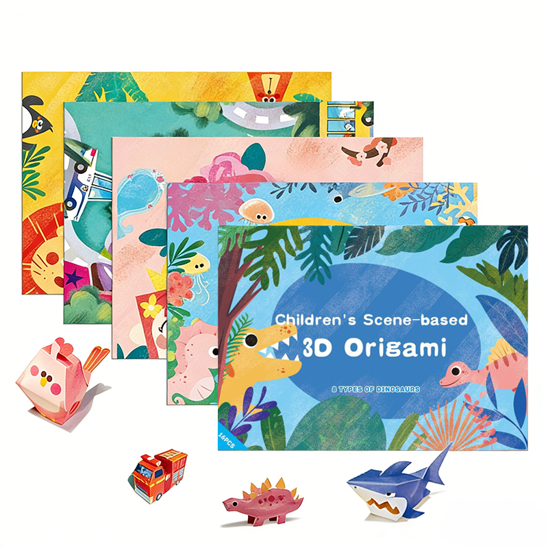 3D Paper Model Kits for Kid, DIY Origami Kit for Kids Ages 8-12, 6 Themed Sets with 8 Pre-Cut &amp; Easy-to-Assemble Models Each