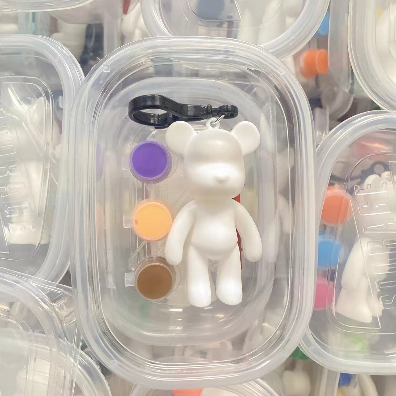 Kids Arts and Crafts Painting Kit DIY Doll Toys Ceramics Plaster Painting Set Gift Toys Make Own Key Ring