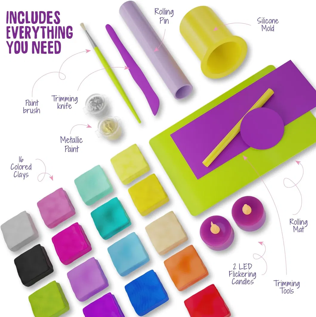 DIY Craft Kits Make Your Own Clay Luminaries Arts and Crafts Clay Kit for Boys Girls
