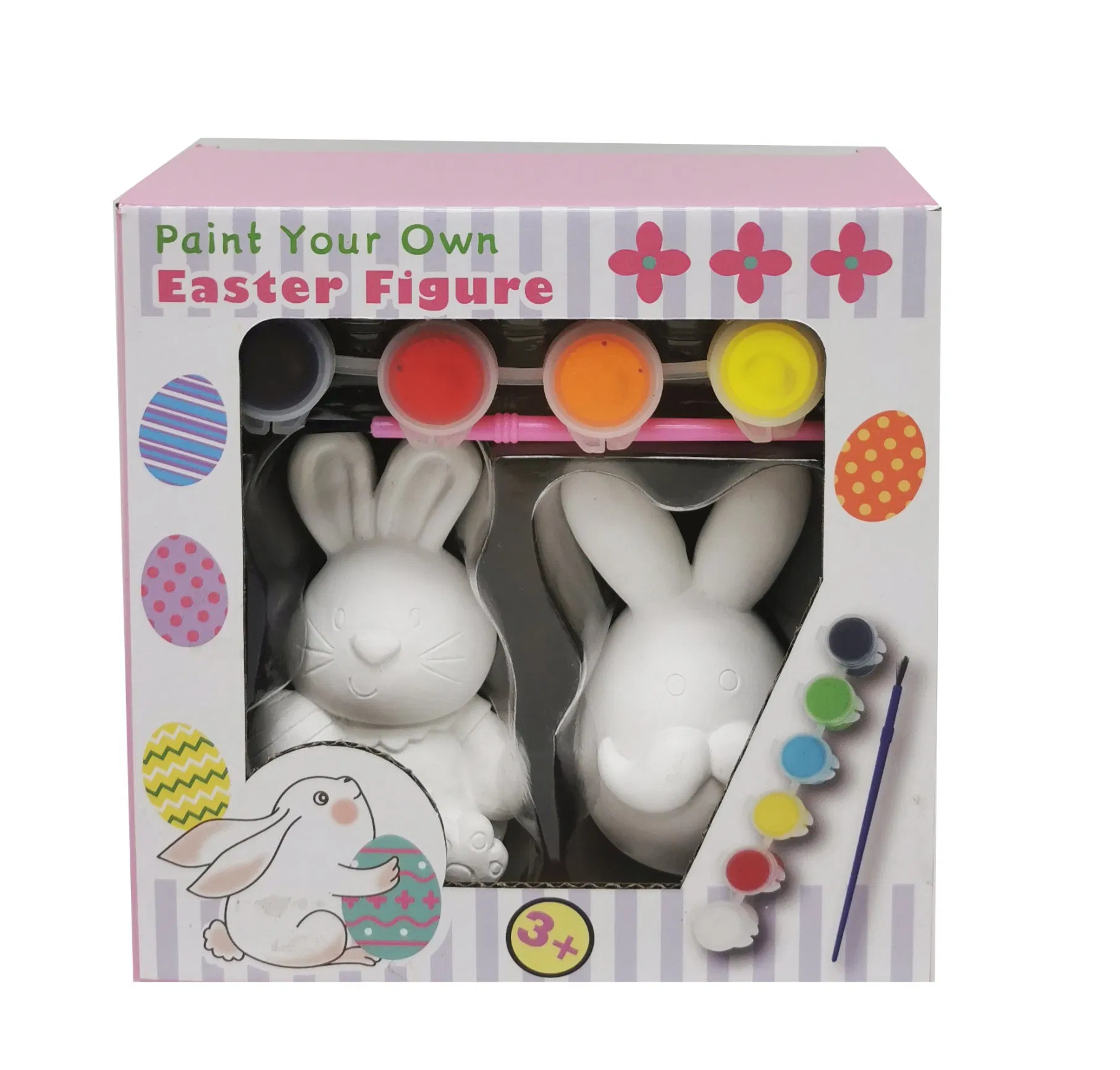 Creative DIY Craft Kits Acrylic Paints for Kids Rabbit Plaster Painting Toy
