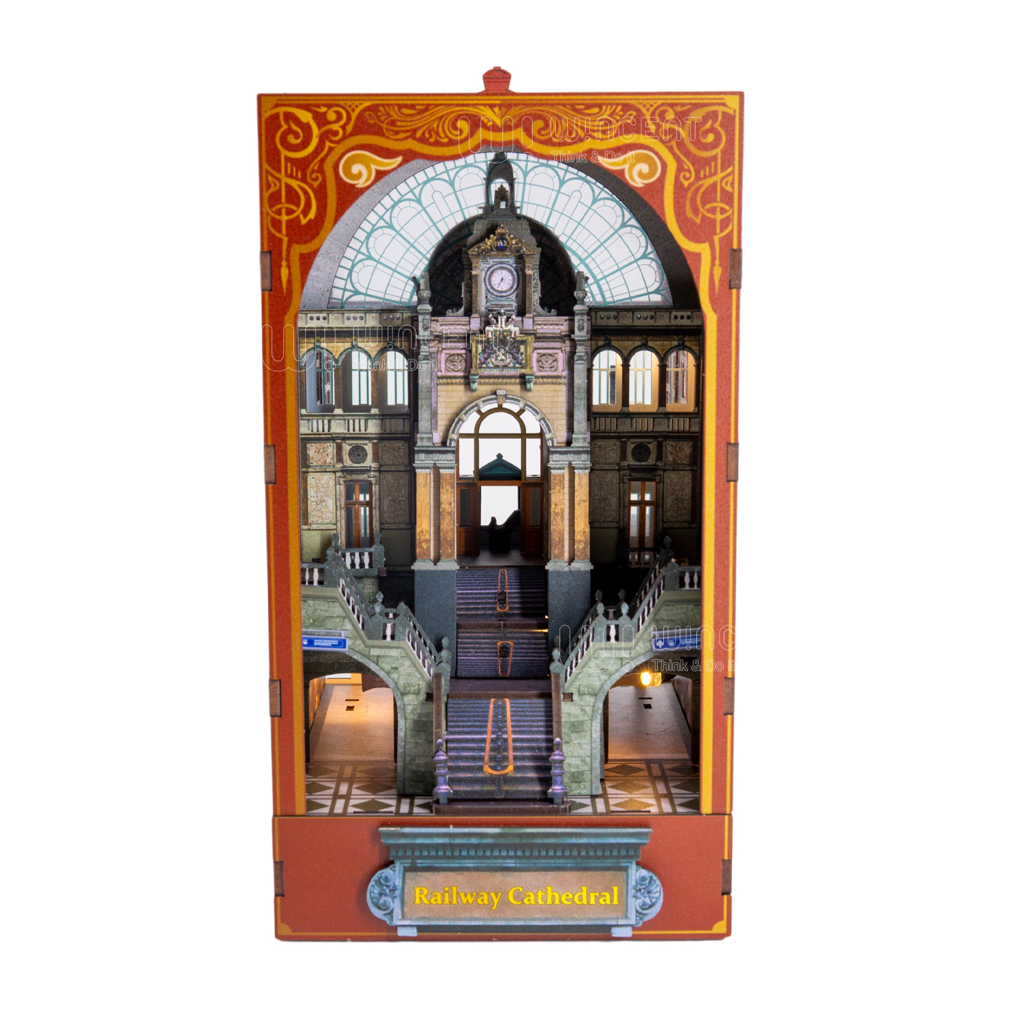 ODM Factory Home Decor Decorative Double Scenes Design Bookends Handcraft Kit Easy Diy Wooden Book Nook Decoration