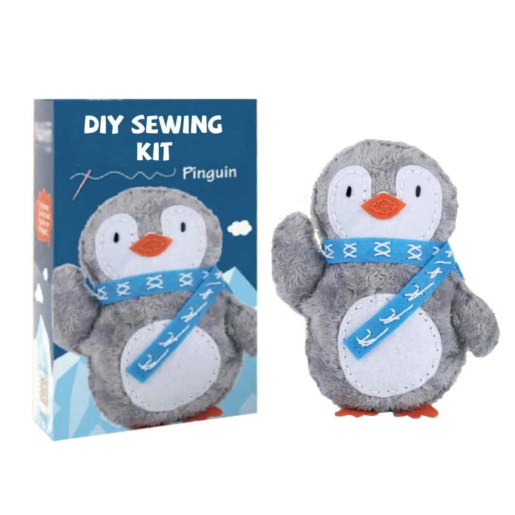 Educational Handmad Kids Felt Animal DIY Crafts Felt Sewing Kit for Girls and Boys