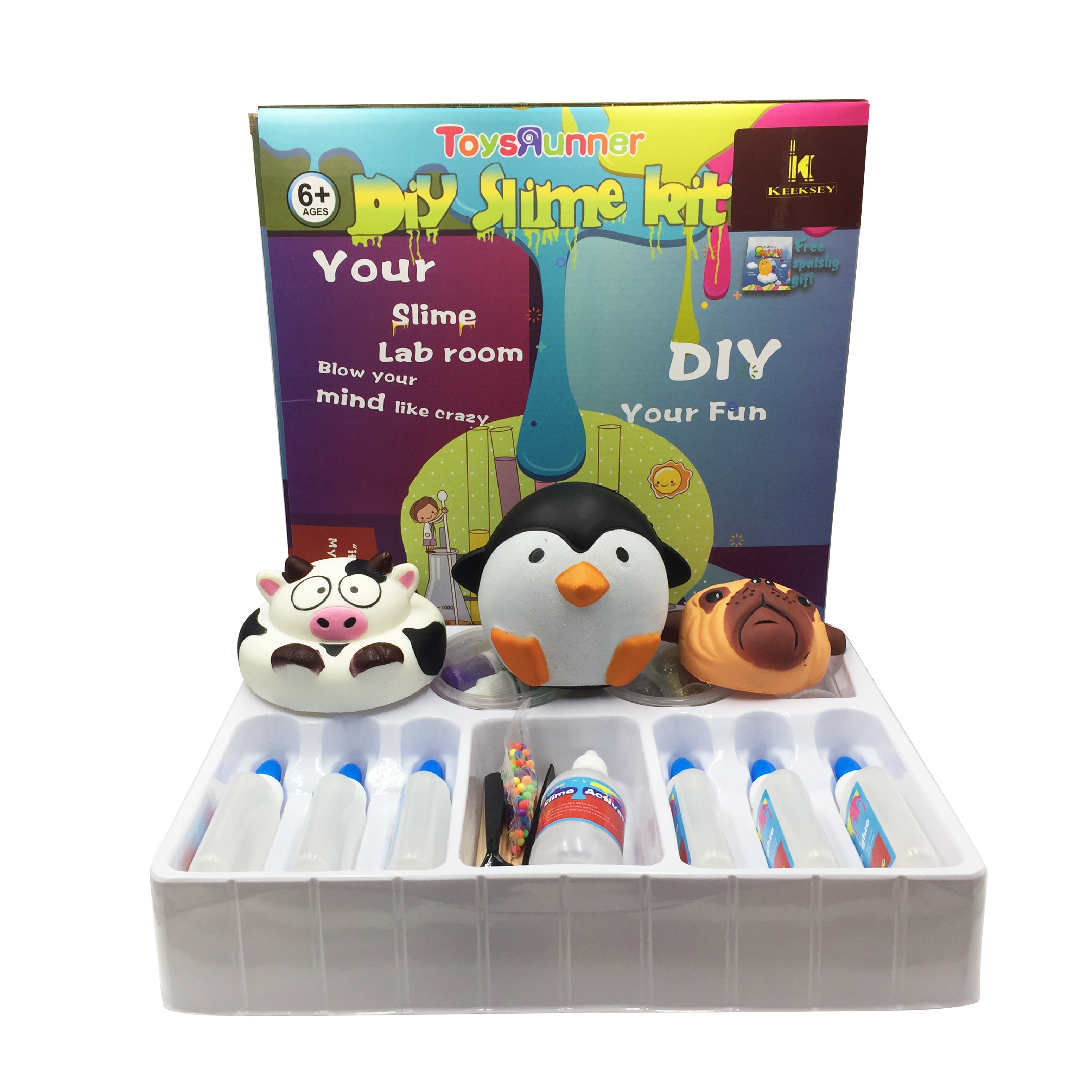 DIY Slime Making Kit Creative Educational Toys Kids Lab Glue Activator Set Squishy Toys Clay Plastic Anti-Stress Anxiety Relief