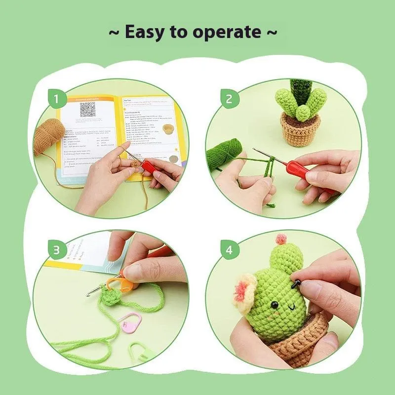 Customizable Crochet Kit for Adults and Kids DIY Sewing & Weaving Craft for Beginners