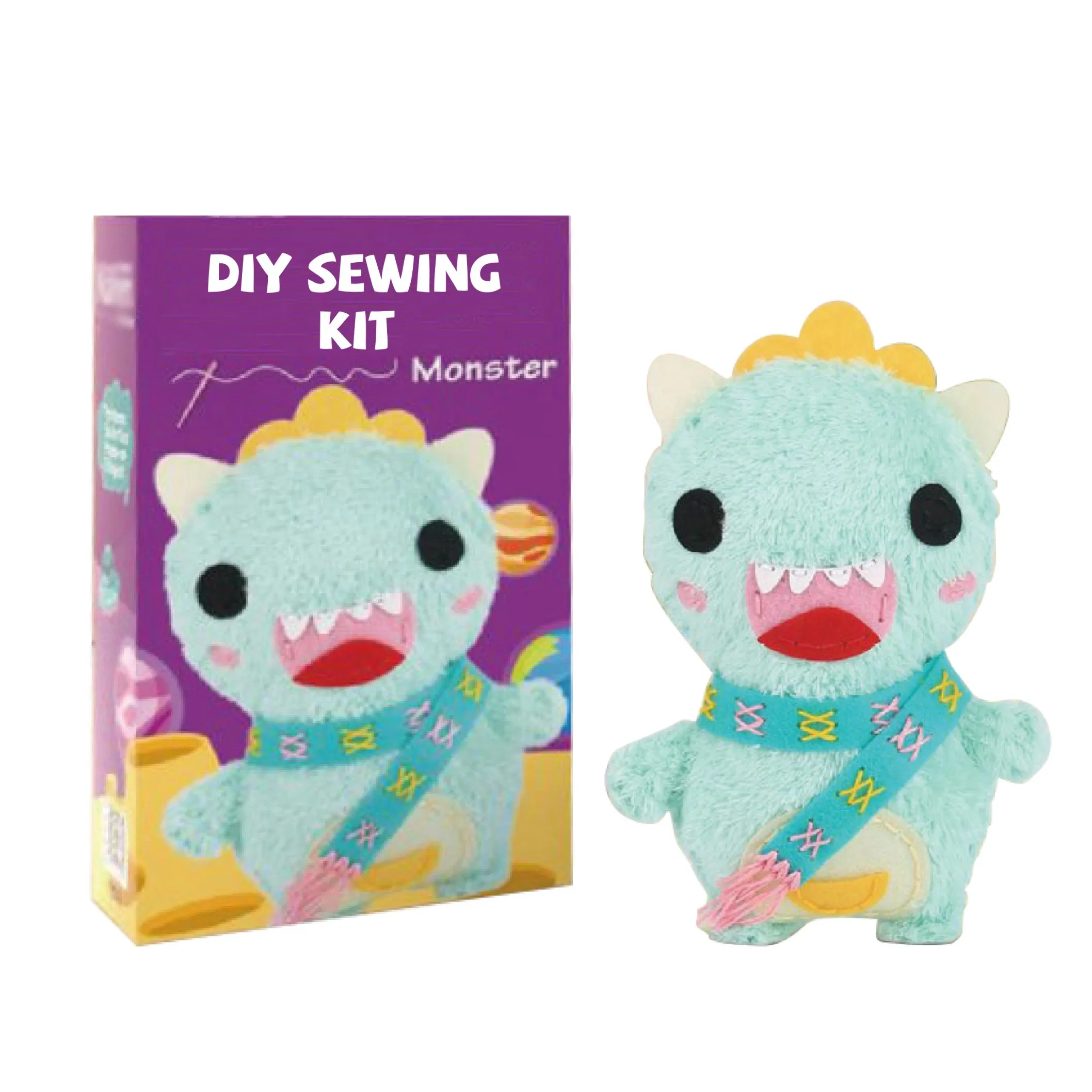 Educational Handmad Kids Felt Animal DIY Crafts Felt Sewing Kit for Girls and Boys