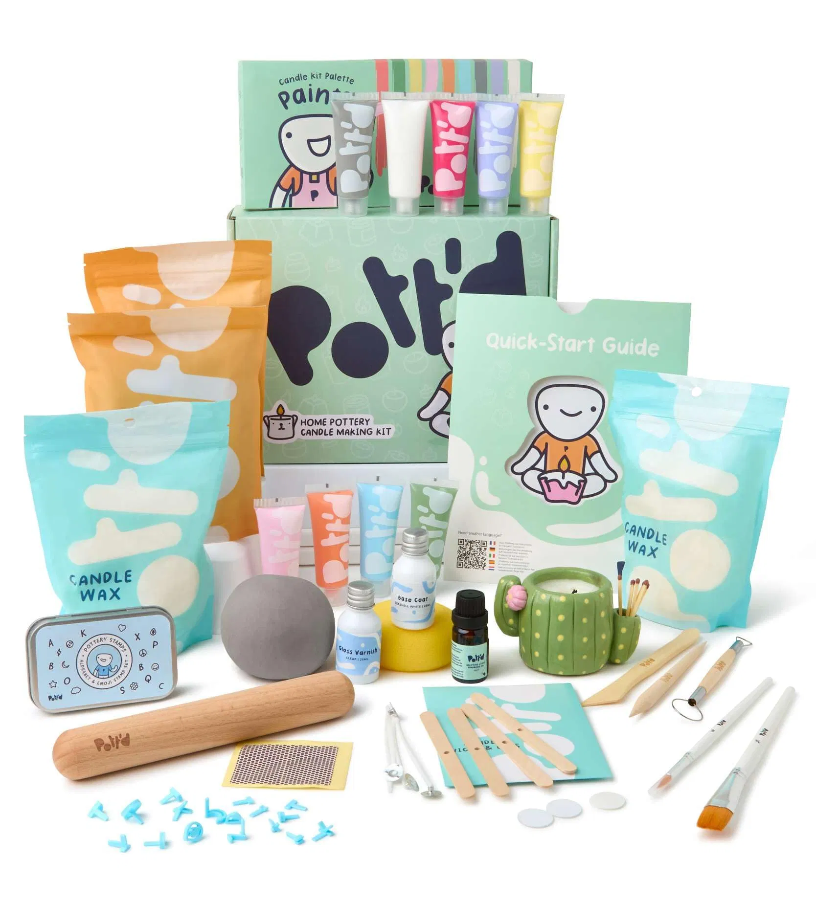 DIY Air-Dry Clay Candle Making Kit with Fragrance Oil