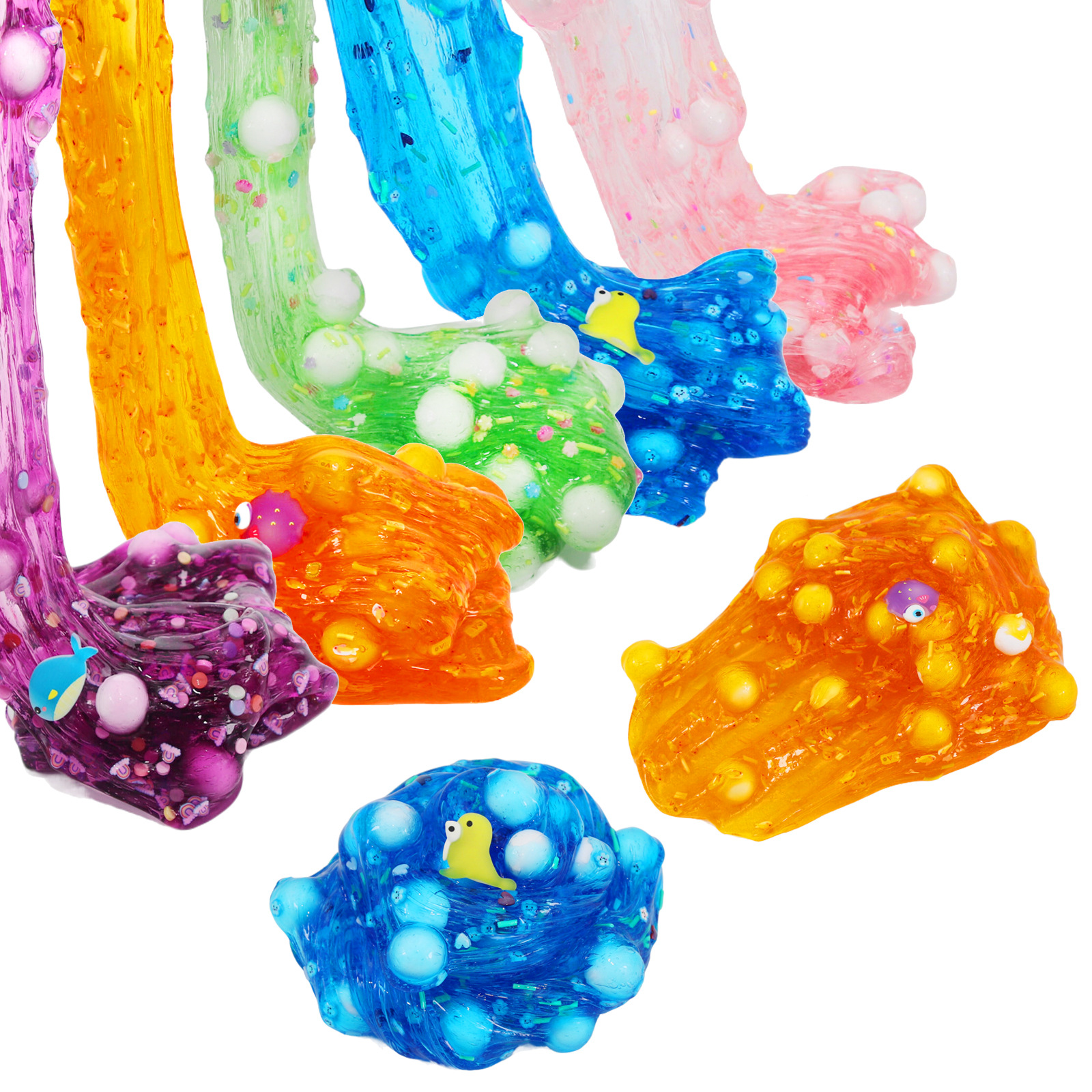 High Quality DIY Puff Educational Toy Transparent Crystal Mud Slime Kit Colorful Crystal Slime for Kids