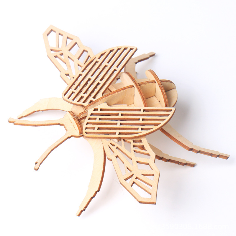 Custom Wood 3D DIY Assembled Puzzle Pieces Educational Toy Science Wooden Puzzle Kits for Kids