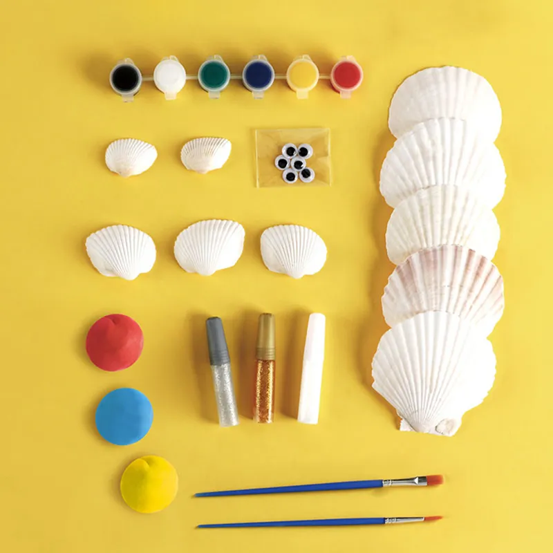 Custom DIY Creative Art Craft Activities Toys Kids Seashell Painting Kit