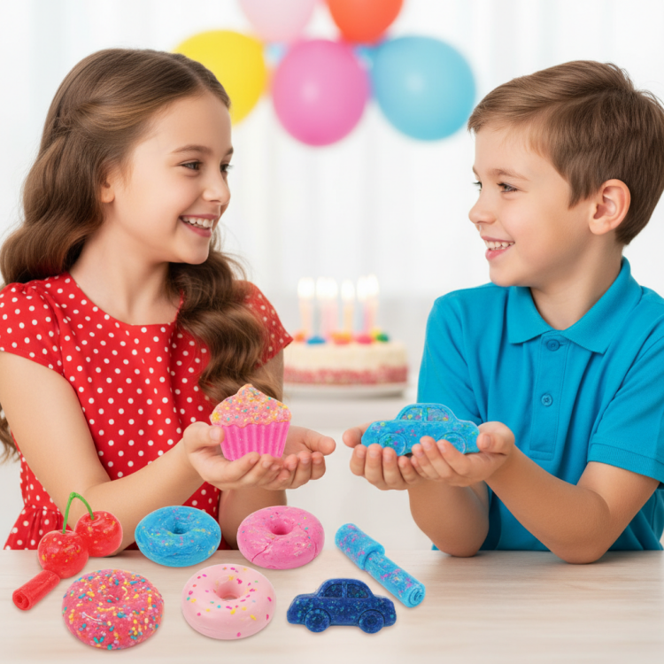 12 Colors Cake Shaped DIY Slime Kit for Kids Handmade Creative Play Set Educational Toys with Long-Lasting Fun for Crafts Gifts