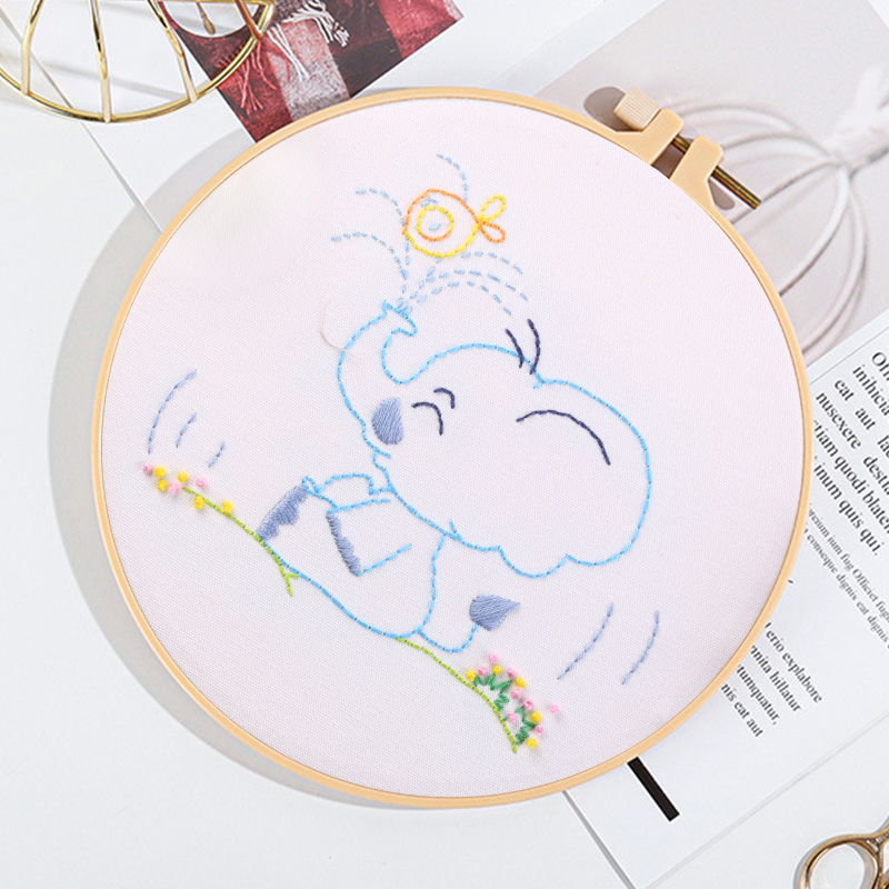 Customizable Embroidery Handicrafts Diy Cross-stitch Set 3d Embroidery Set Gift Elephant Embroidery Set Wholesale Price