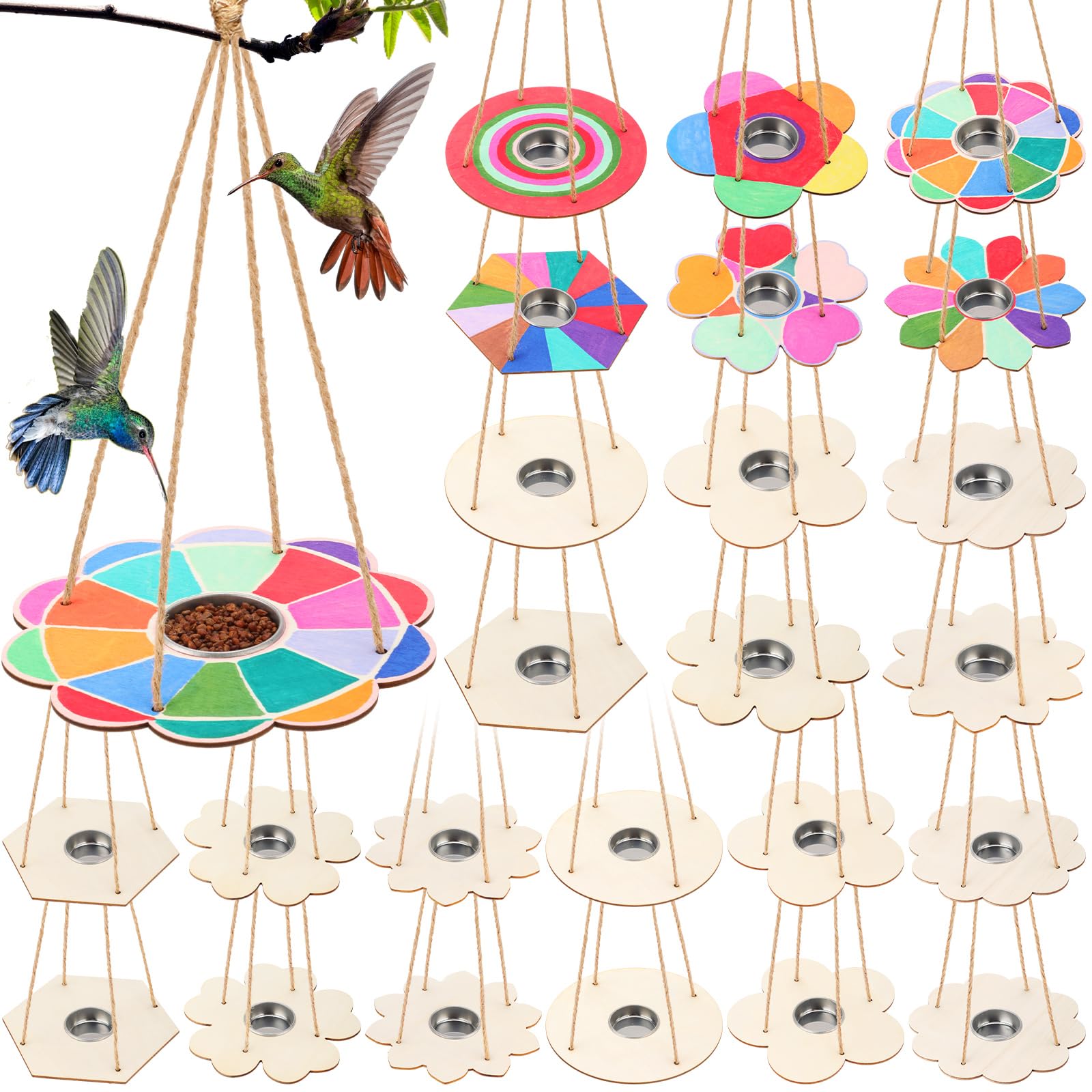 DIY Eco-Friendly Wooden Bird Feeder Craft Kit-Educational Arts Crafts Outdoor Toy for Thanksgiving Day Mother's Day Christmas