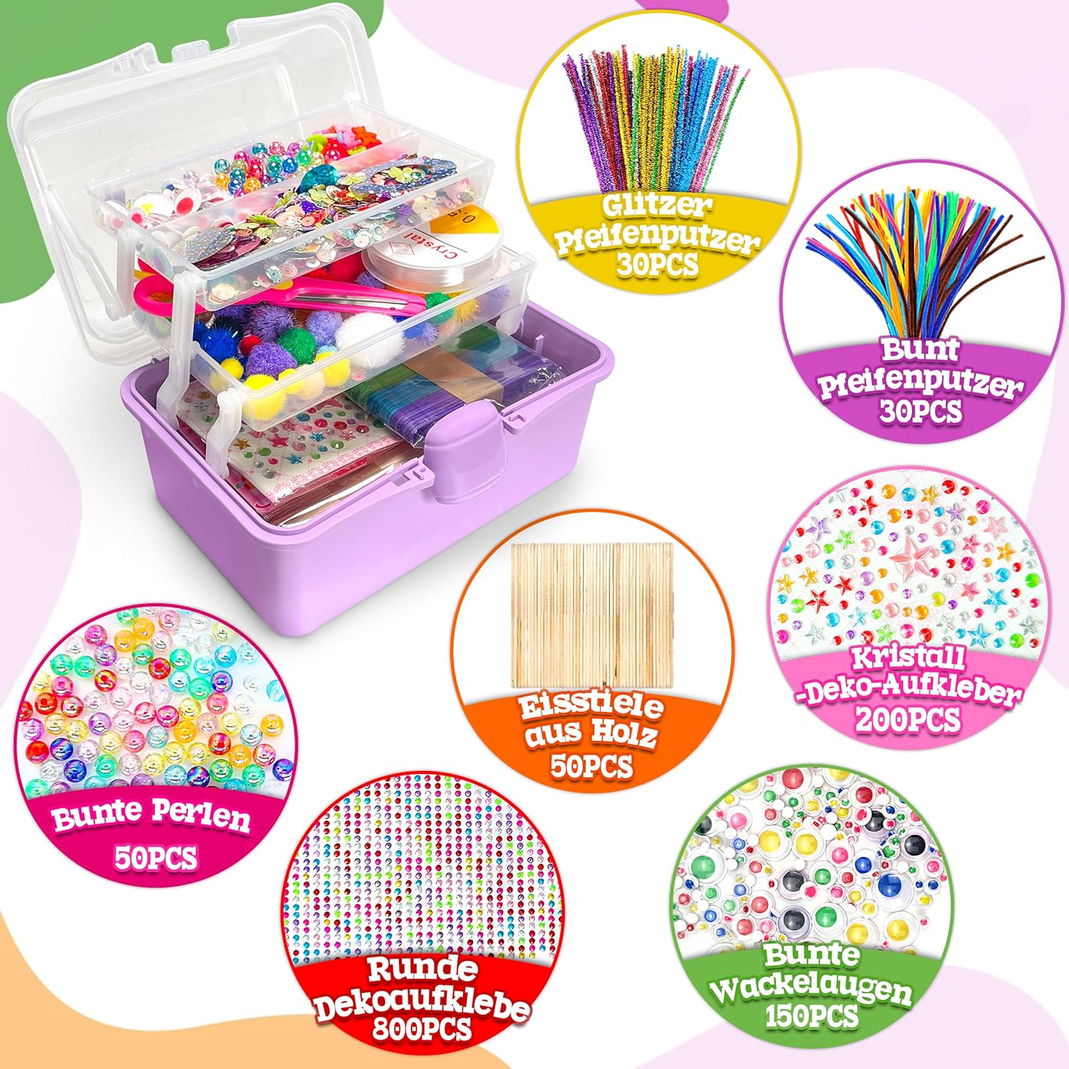 Hot Selling 2500 DIY Crafts Kits Creative Art Craft Supplies Set for Kids DIY Handmade Projects Bead Craft Kit Small Box Kit Set