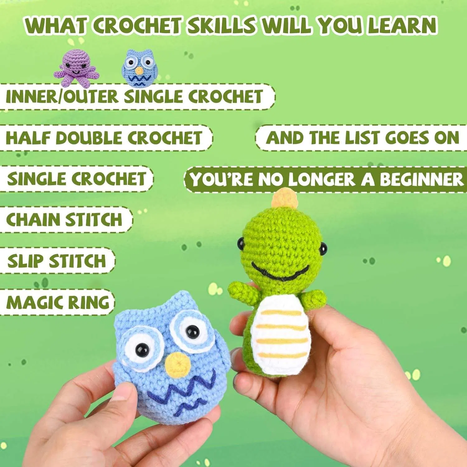 DIY Crochet Kit for Adults and Kids Animal-Themed DIY Sewing & Weaving Craft