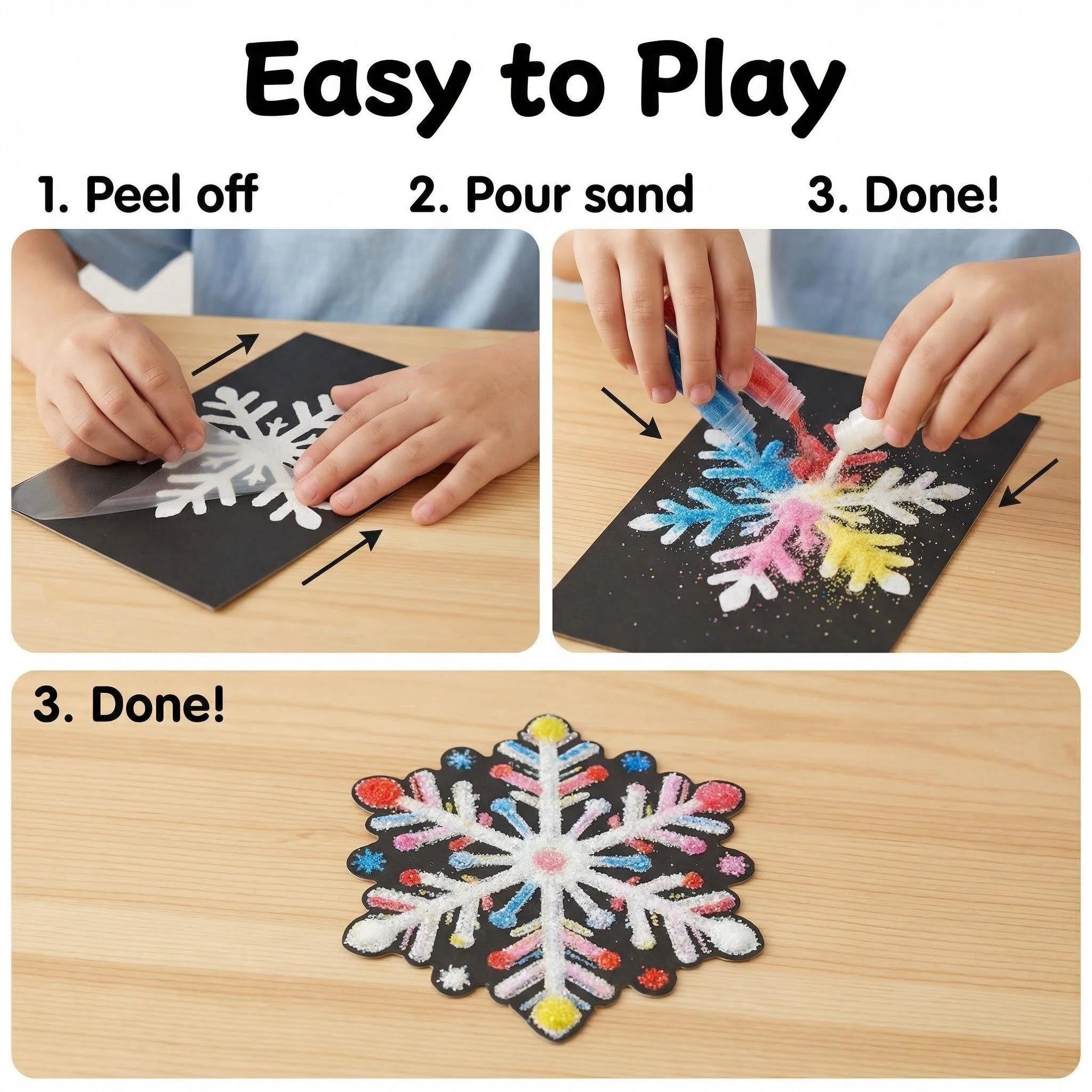 Customizable Kids' DIY Sand Art Set, Kindergarten Art &amp; Craft Educational Toy, Creative Cartoon Colored Sand Painting