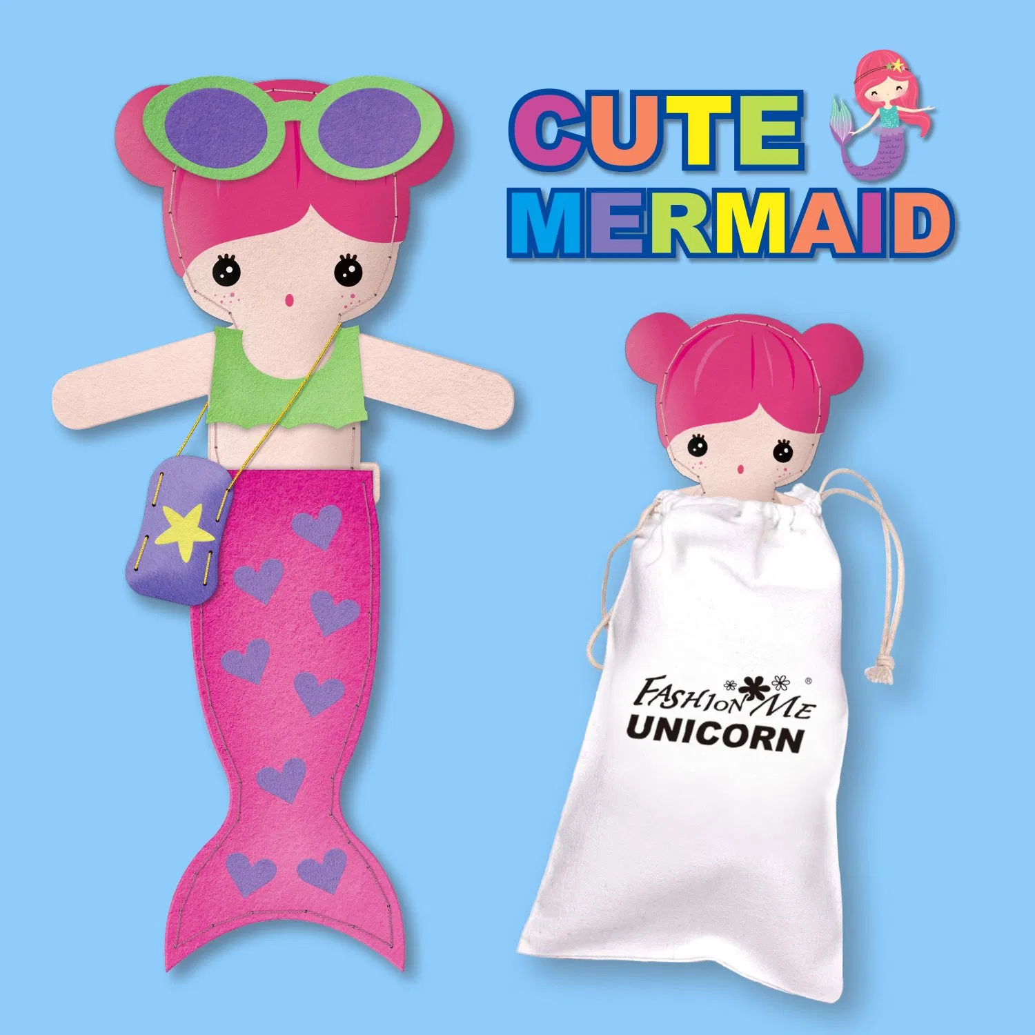 New Mermaid Sewing Kit for Kids Art &amp; Craft Kit DIY Making Gift