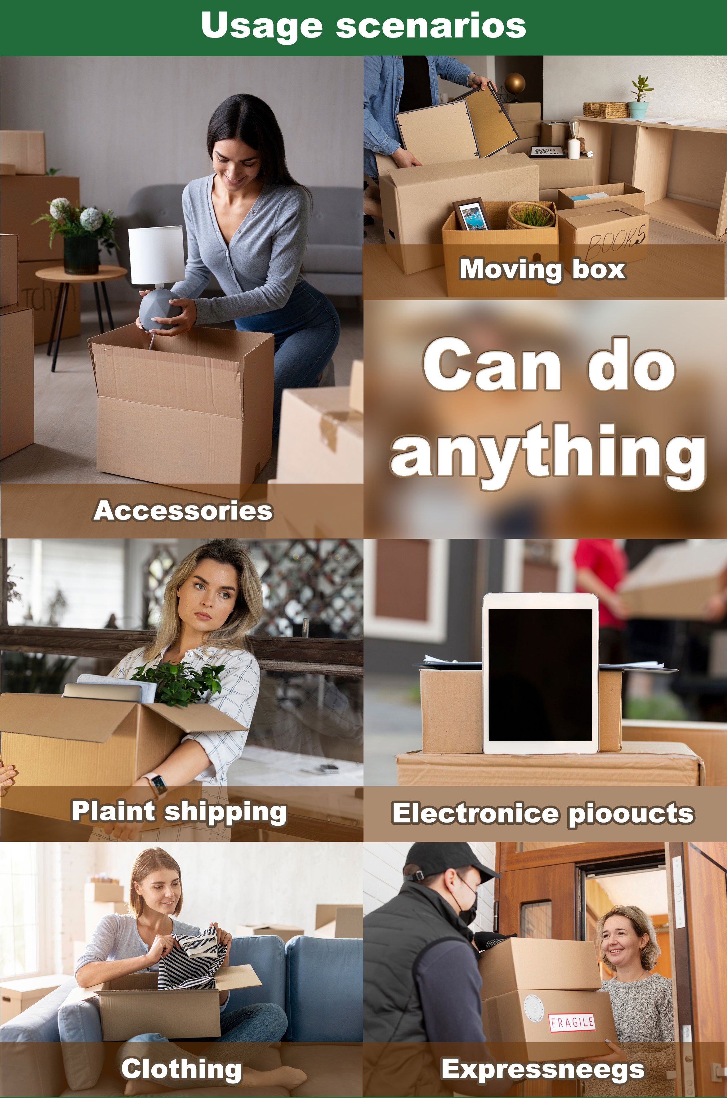 Cardboard Carton Box Corrugated Cartons Mailing Moving Shipping Boxes Recyclable Strong Cardboard Shipping Boxes