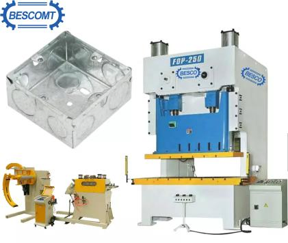 Electrical Steel Junction Box Punching Machine Electrical Distribution Box Production Line