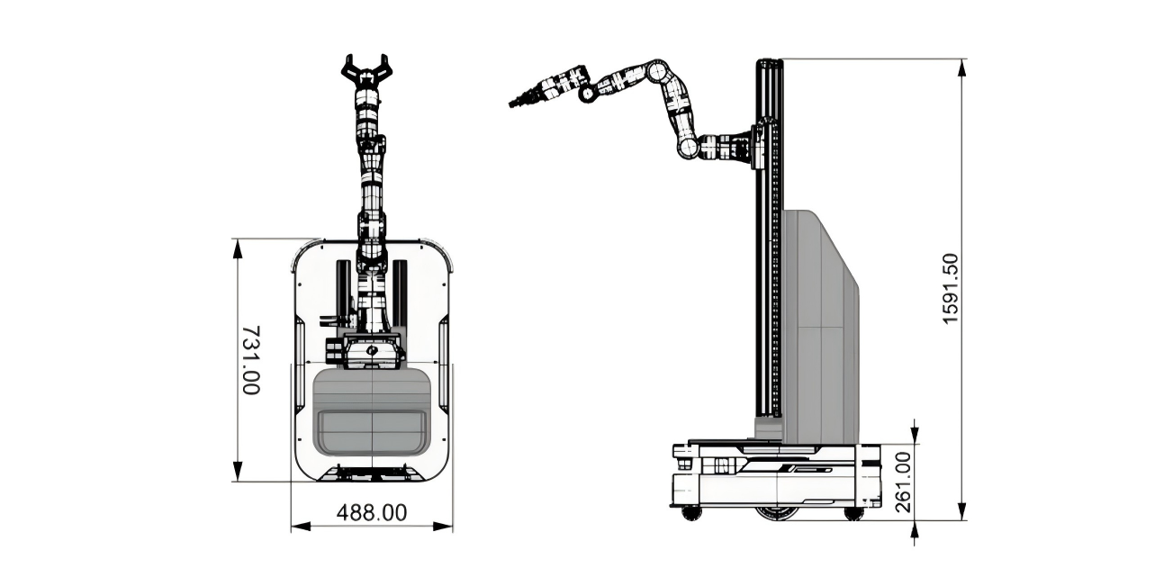Composite Lifting Multi-axis Robot AI Powered for New Retail Unmanned Supermarket Automatic Picking
